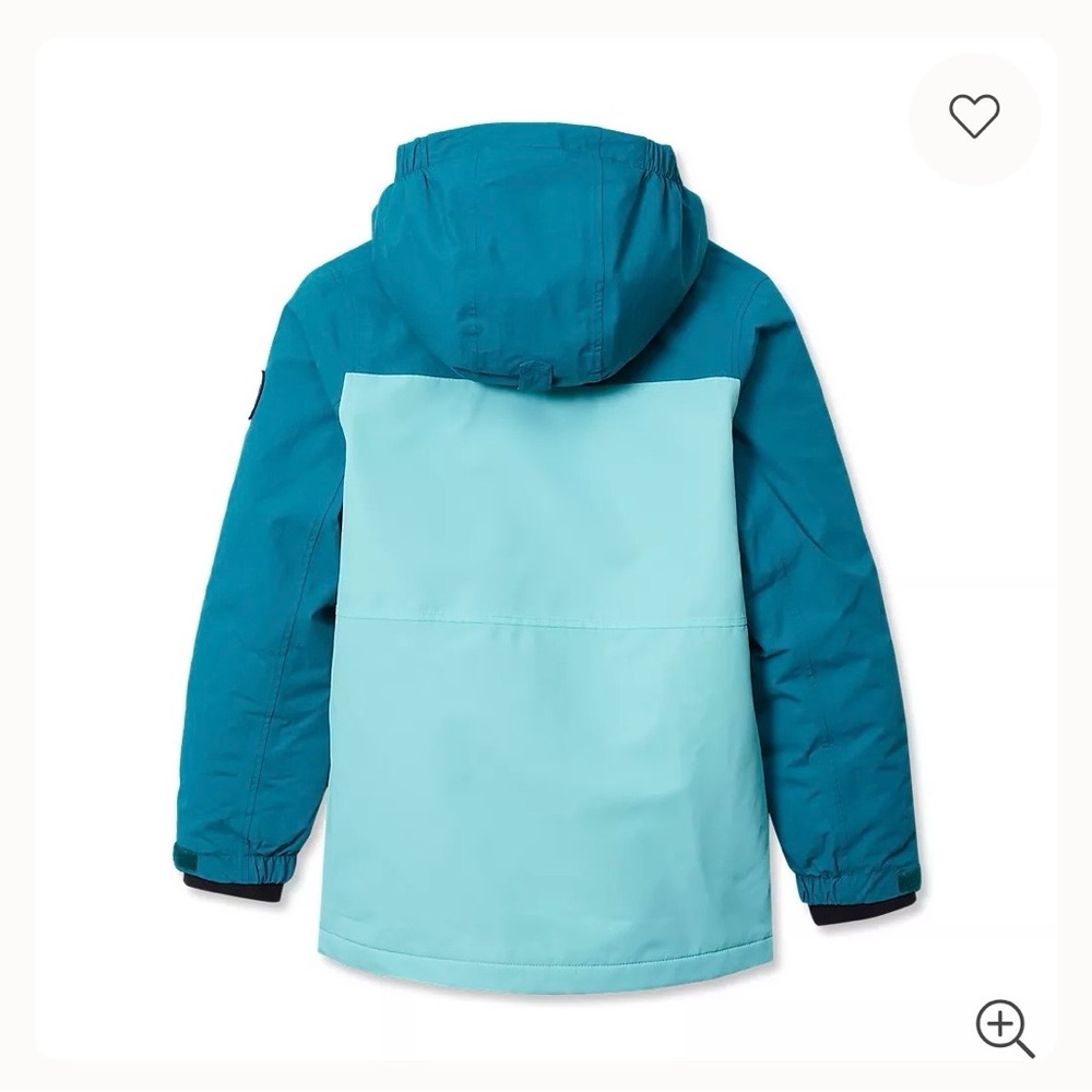 Girls Two-Tone Teal Squall Waterproof Insulated Coat - Picture 4 of 10
